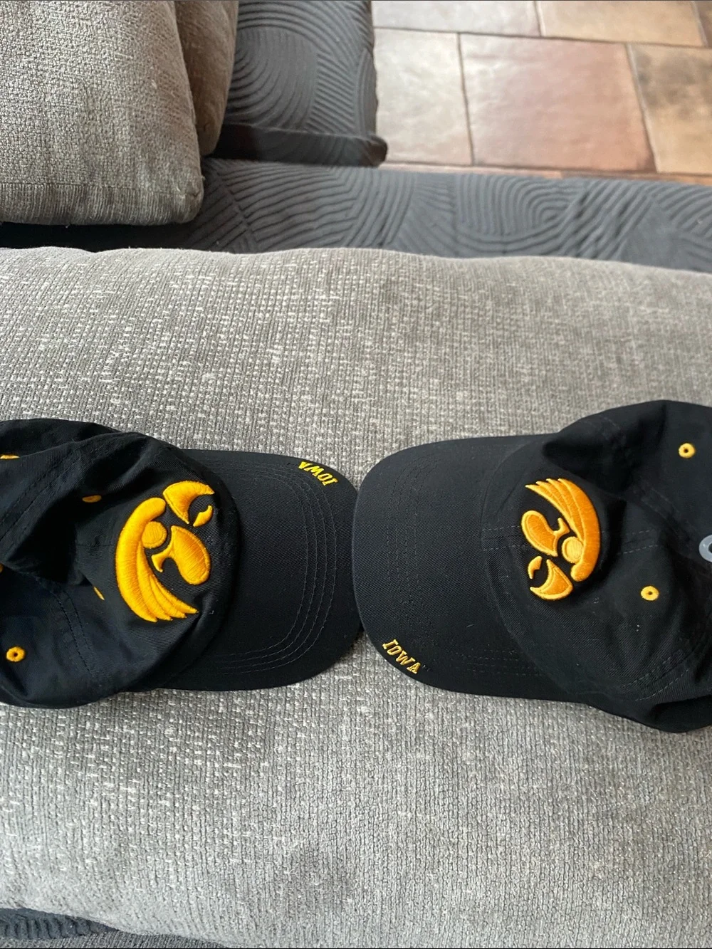 Captivating Iowa  Hawkeyes Black & Gold Embroidered Cap Bundle
